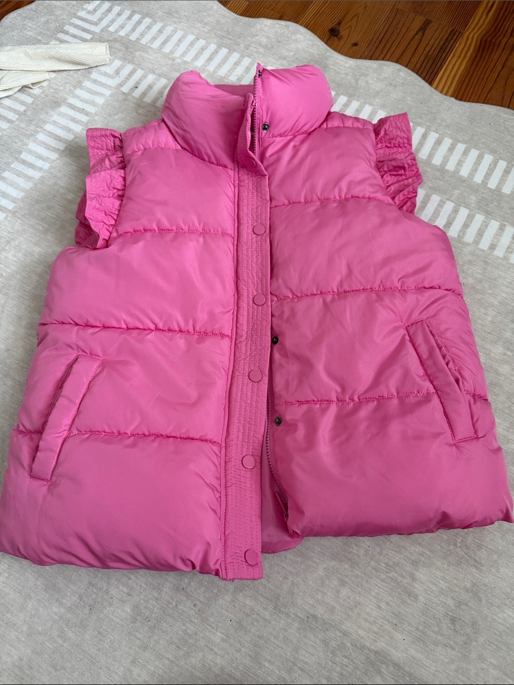 crown & ivy Bright Pink Puffer Vest for Kids